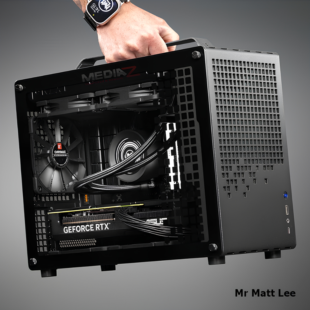 เคส mATX อลูมิเนียมอัลลอยด์ หิ้วได้ รับการ์ดยาว สีดำ ขาว ส้ม ชมพู MediaZ Case Z20 jonsbo