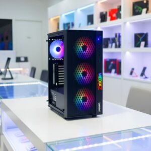 เคส ATX ขายดี เล็ก ฝากระจกนิรภัย โปร่งเย็น ลดพิเศษ Venuz 2803G tempered glass case Media Z
