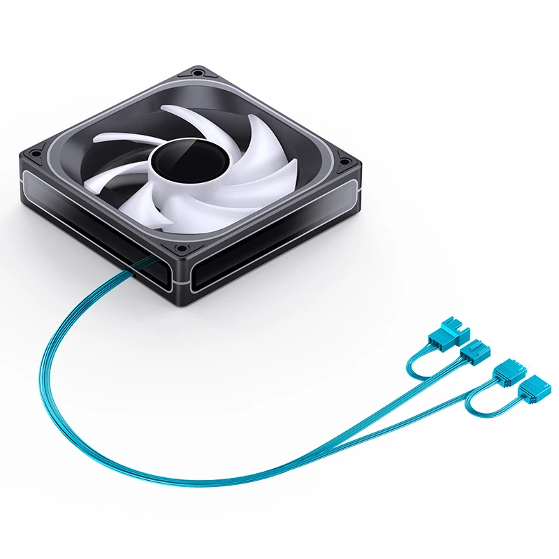 ส่งทันที พัดลม ซ่อนสาย ไฟ8ตำแหน่ง+ ดำ ขาว LK Jonsbo ZB-120 240 360 ZA 140 mm pwm argb fan MediaZShop - Image 7