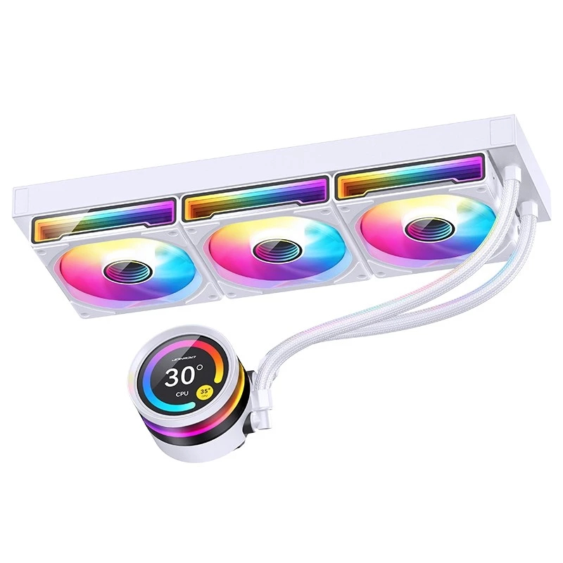 Jonsbo TF2-360SC mm BLACK WHITE LCD CPU LIQUID Cooler ชุดนํ้า 3ตอน มีหน้าจอแสดงอุณหภูมิ - Image 5