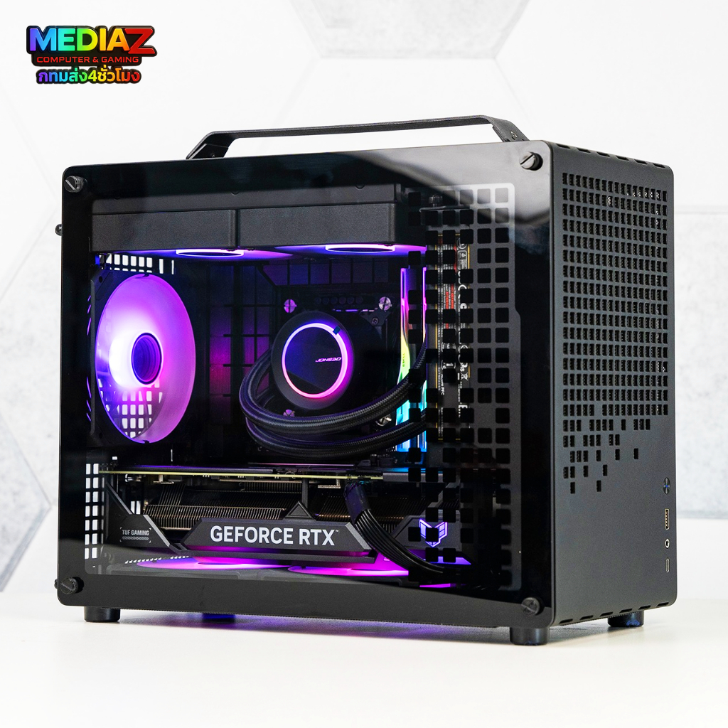 เคส mATX อลูมิเนียมอัลลอยด์ หิ้วได้ รับการ์ดยาว สีดำ ขาว ส้ม ชมพู MediaZ Case Z20 jonsbo - Image 6